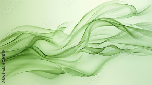 Light sage green waves in an abstract flame design ideal for a natural soothing background