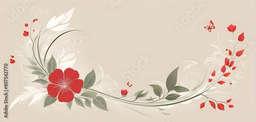 Soft background  empty space  Flower filigree  illustration