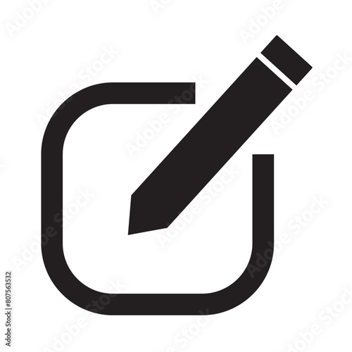Compose message flat icon for apps and websites, vector illustration.
