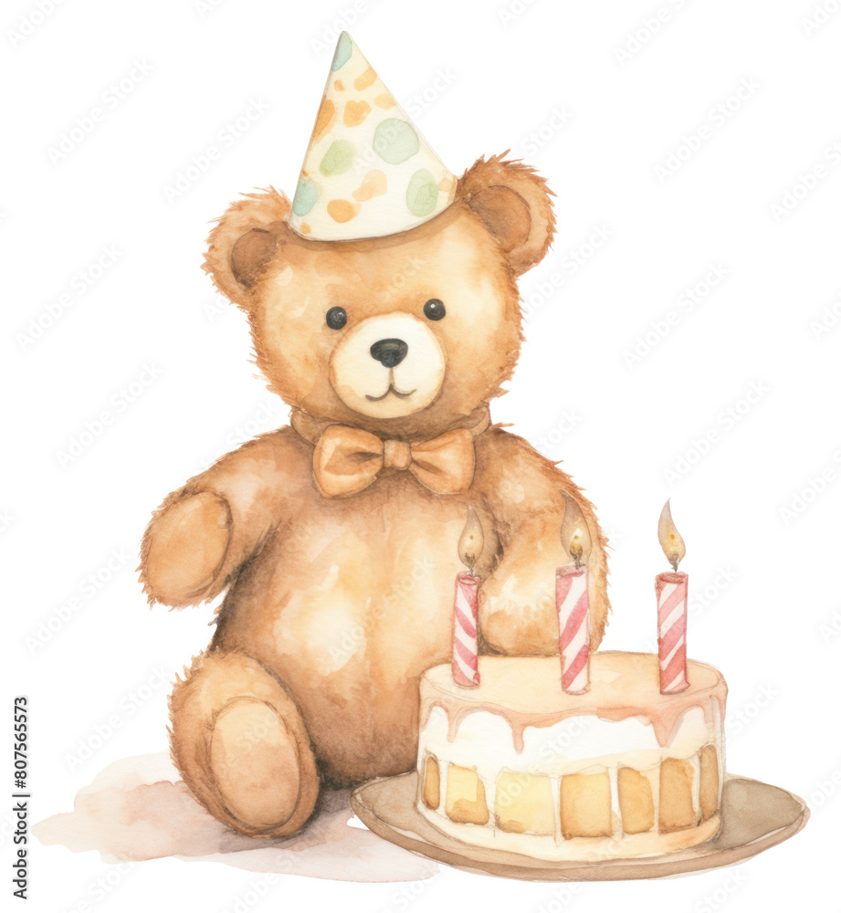 PNG Teddy bear cake birthday dessert. PNG Teddy bear cake birthday dessert.