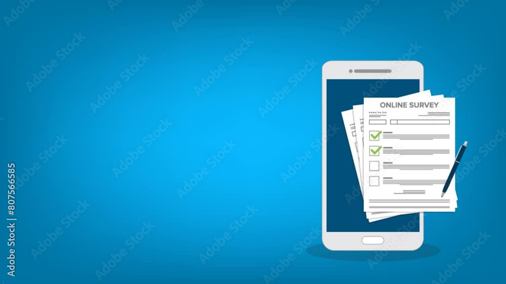 Online survey. Customer feedback. Checklist browser window on a mobile phone . Choice, survey concepts. Online survey. Customer feedback. Checklist browser window on a mobile phone . Choice, survey concepts.