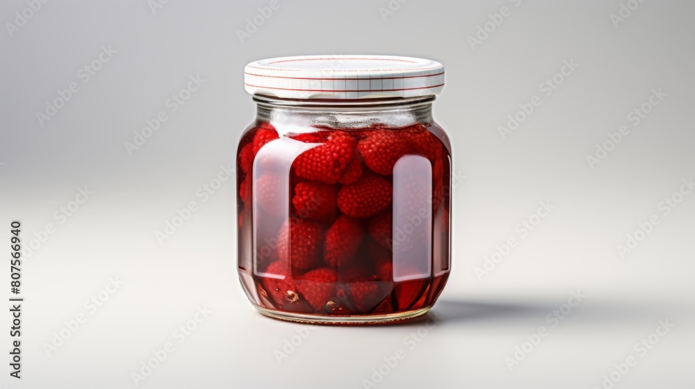 jam jar on the white background ,delicious dessert jam jar on the white background ,delicious dessert