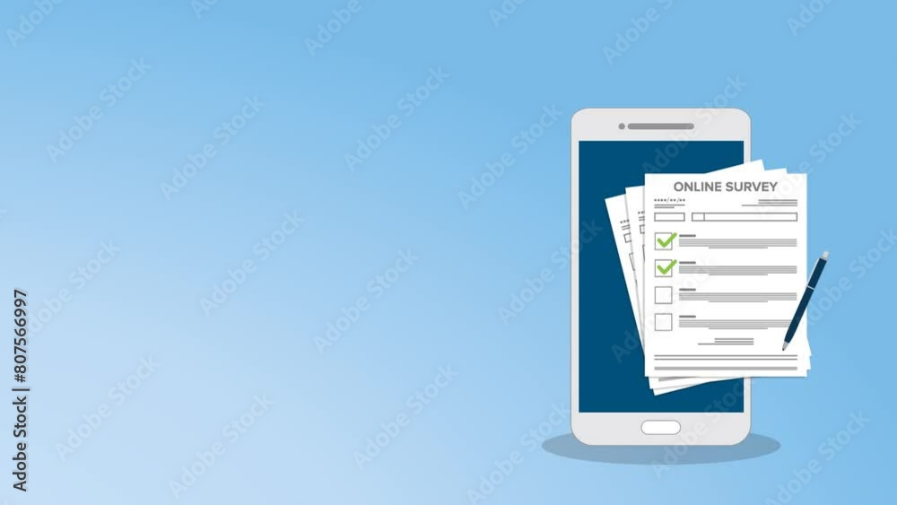 Online survey. Customer feedback. Checklist browser window on a mobile phone . Choice, survey concepts. Online survey. Customer feedback. Checklist browser window on a mobile phone . Choice, survey concepts.