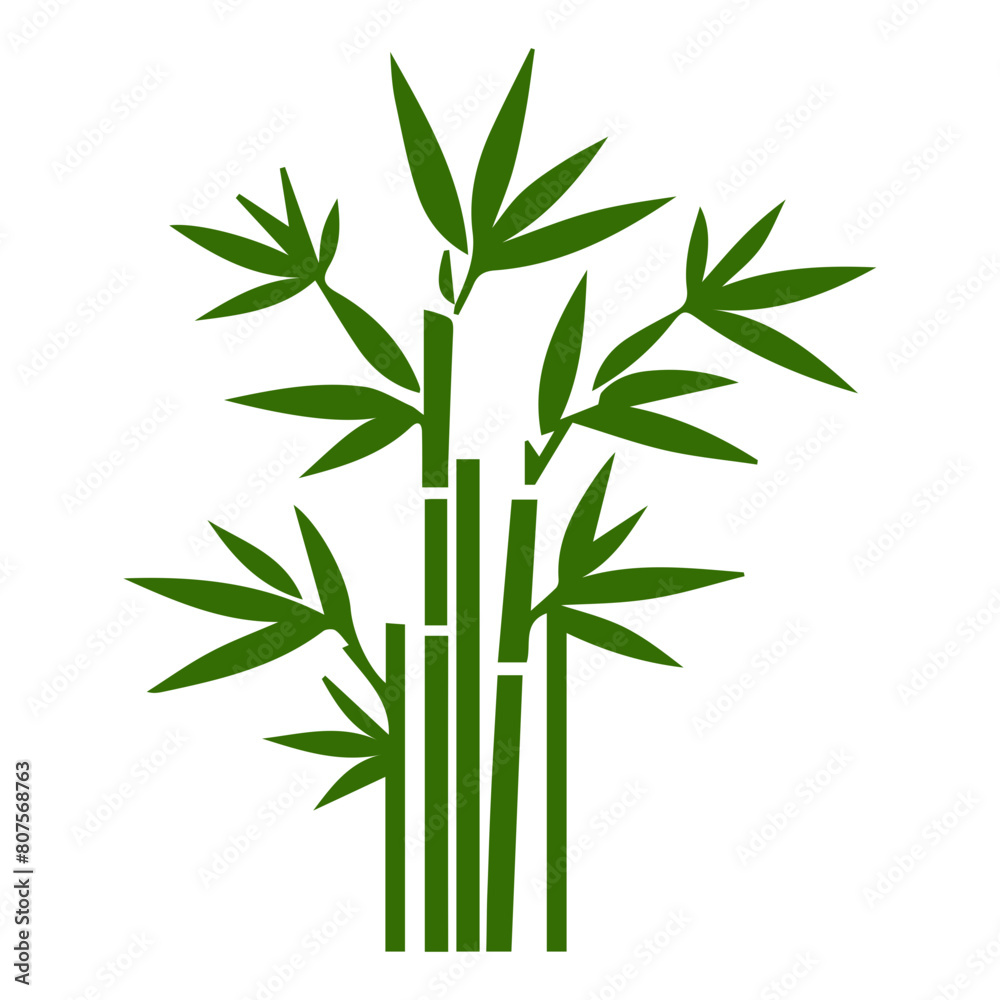 Fototapeta premium Bamboo forest flat design