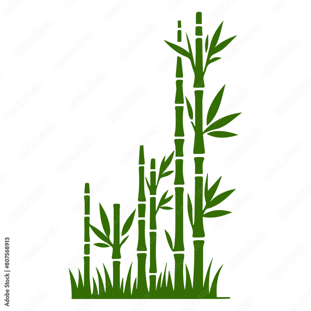 Fototapeta premium Bamboo forest flat design