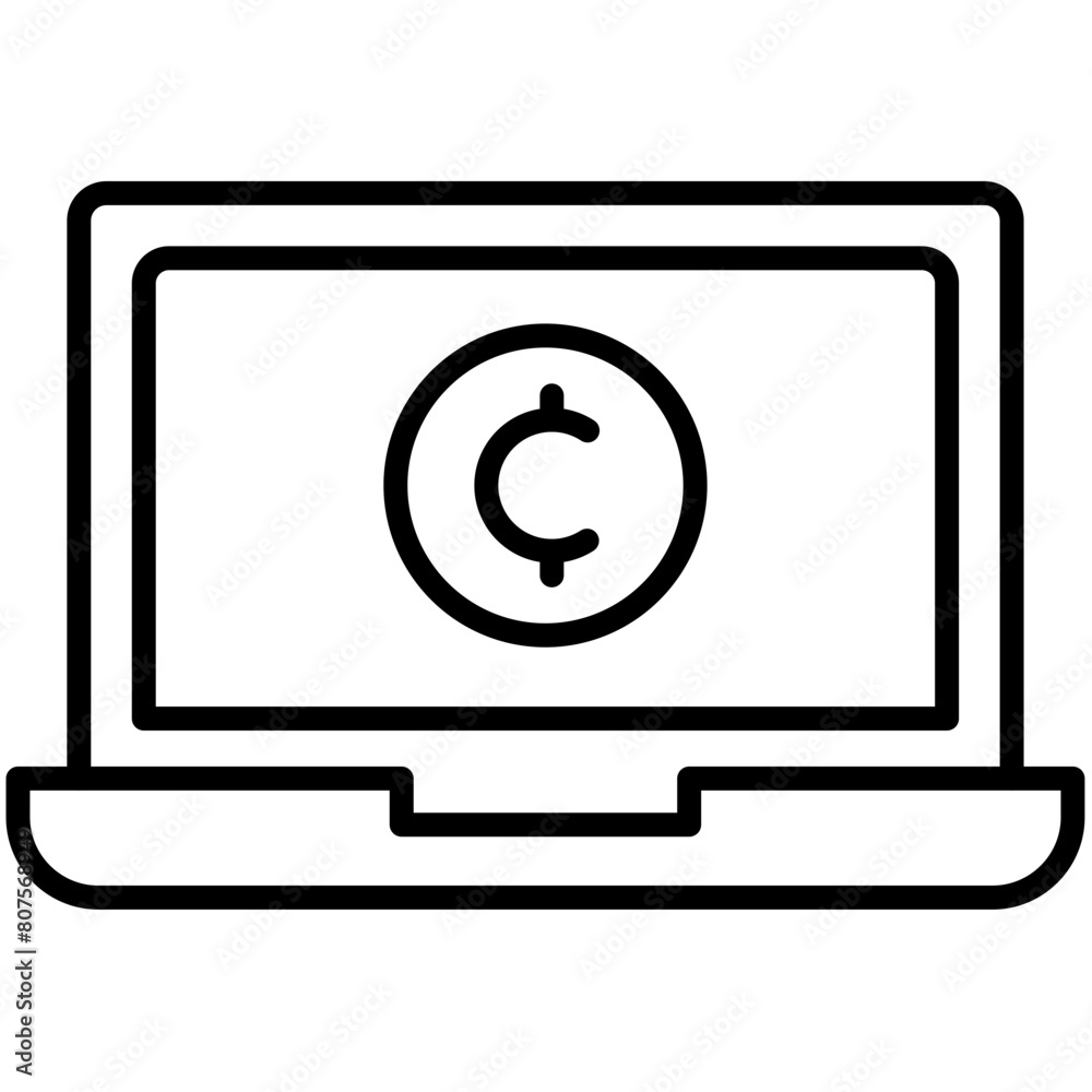 Laptop, Notebook Outline Icon Pack