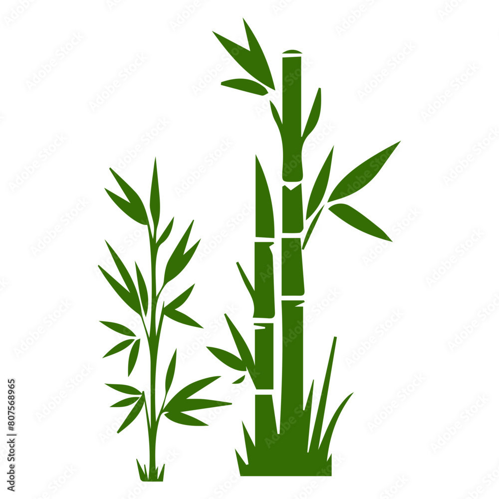 Fototapeta premium Bamboo forest flat design