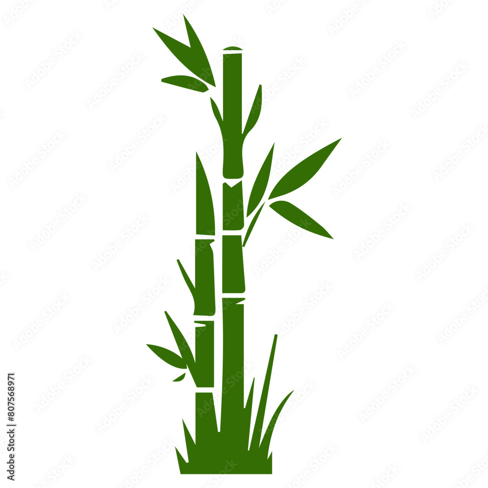 Fototapeta premium Bamboo forest flat design