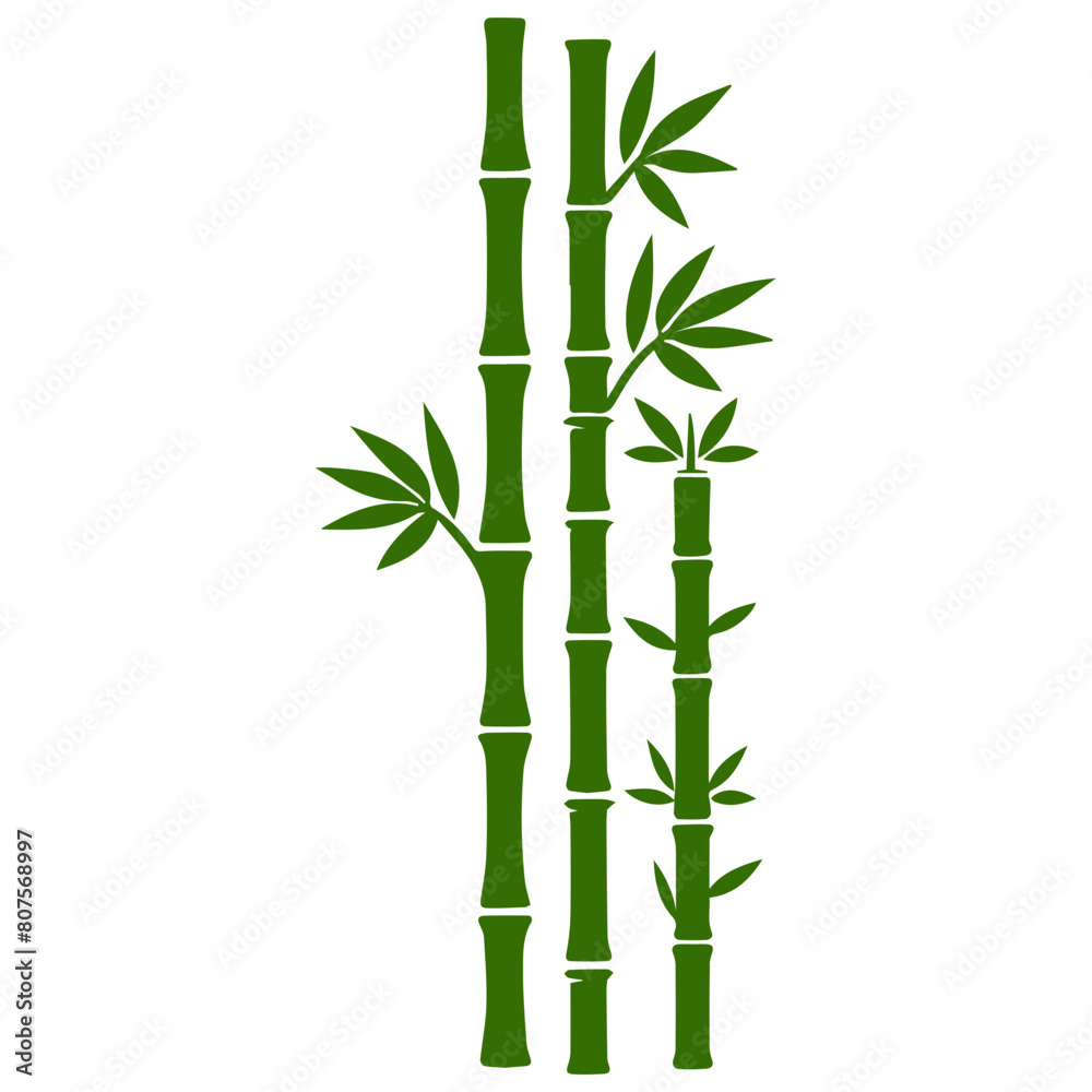 Fototapeta premium Bamboo forest flat design