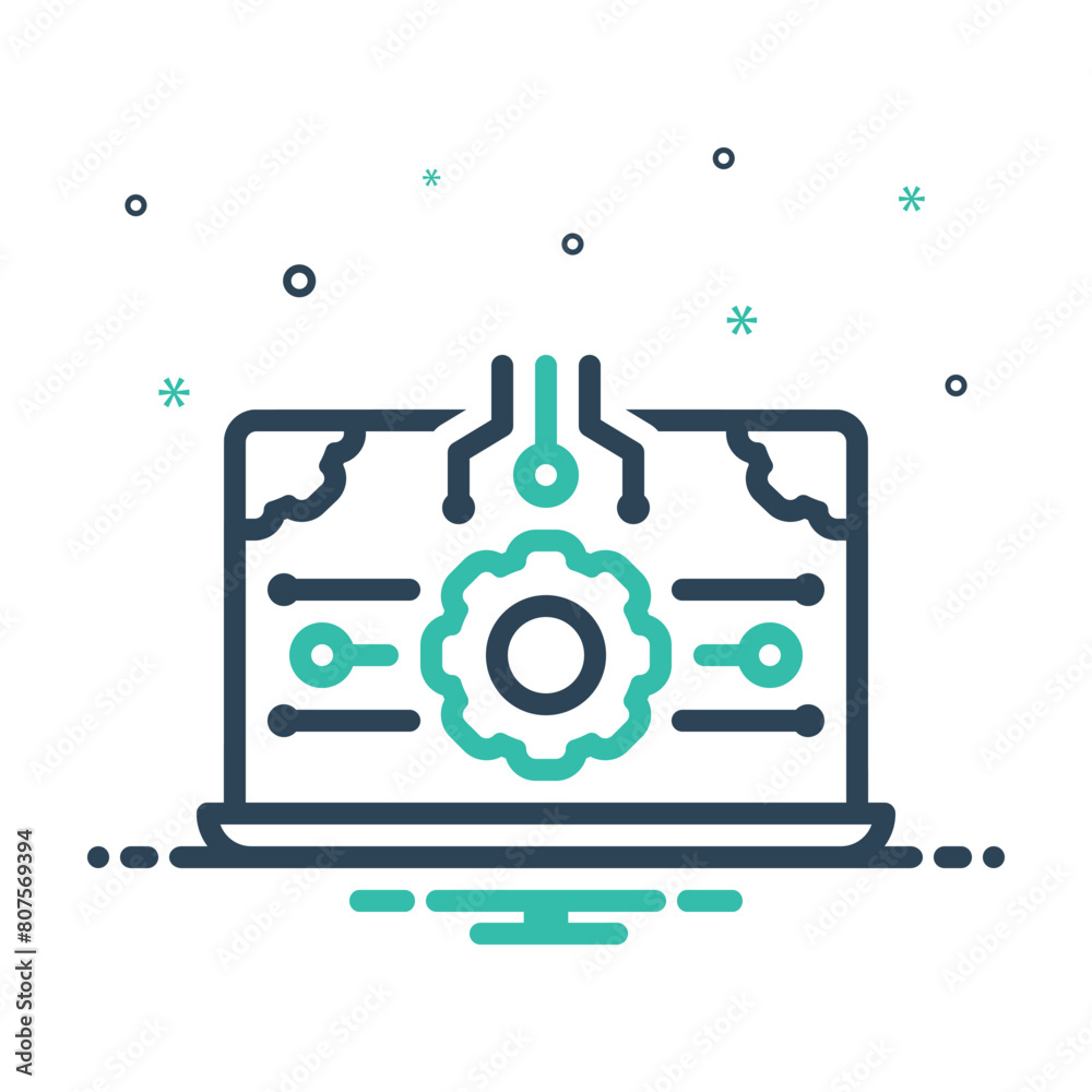 Obraz premium Mix icon for software