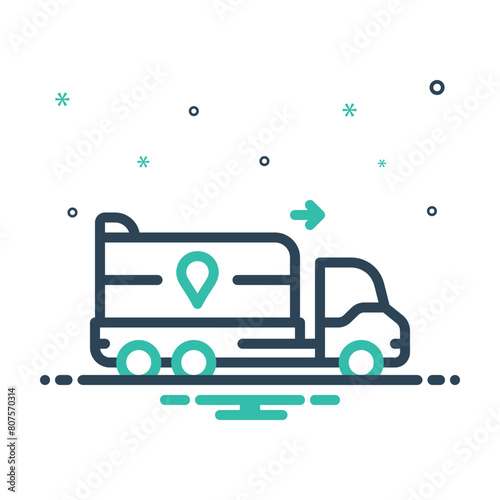 Mix icon for logistics