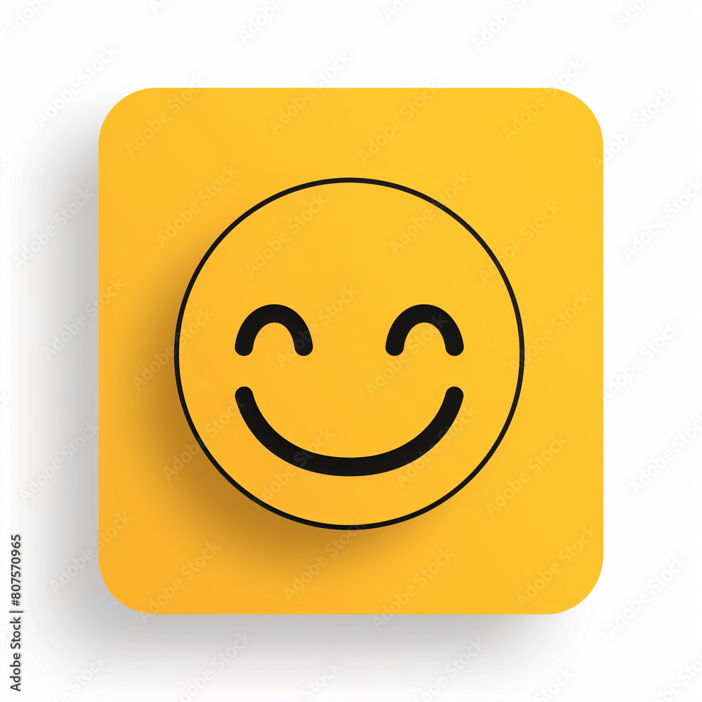 Fototapeta premium Smiley icons with cute 2D drawing feeling