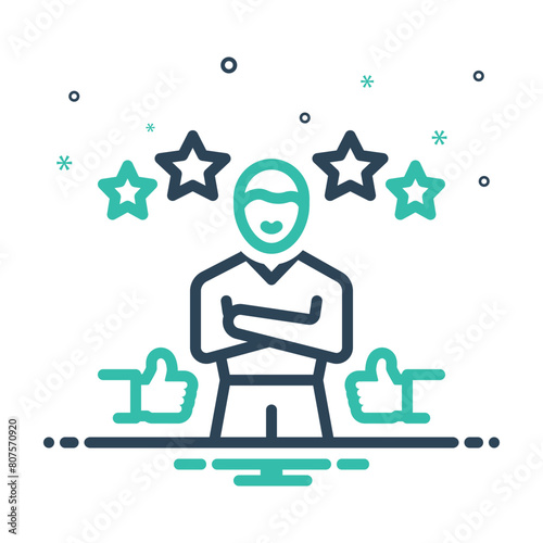 Mix icon for satisfied