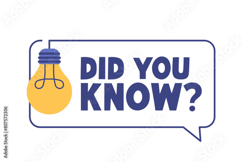 Did you know banner. Interesting facts.