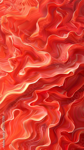 Vibrant coral abstract waves resembling flames perfect for a striking background