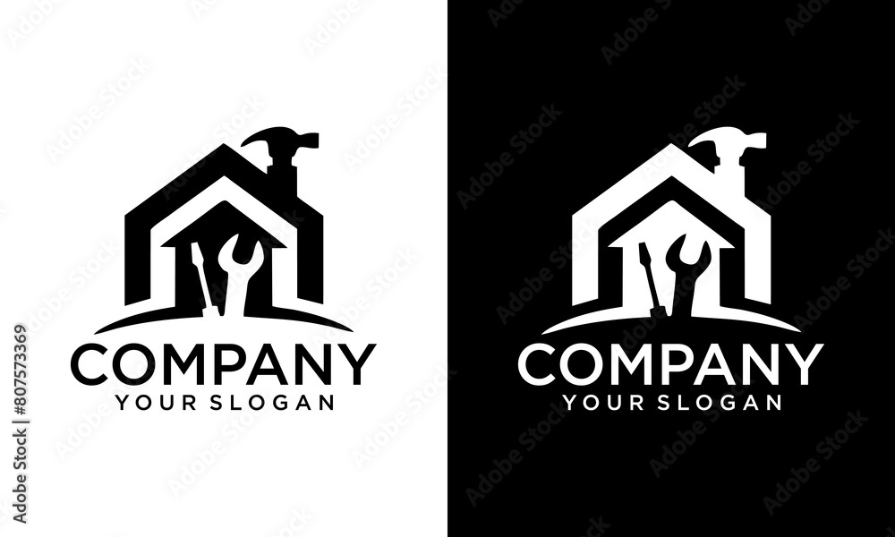 © arsyaka - Creative Home Services Logo can be use for icon, sign, logo and etc. Illustration vector graphic of Construction, home repair, and Building Logo Design template © arsyaka - Creative Home Services Logo can be use for icon, sign, logo and etc. Illustration vector graphic of Construction, home repair, and Building Logo Design template