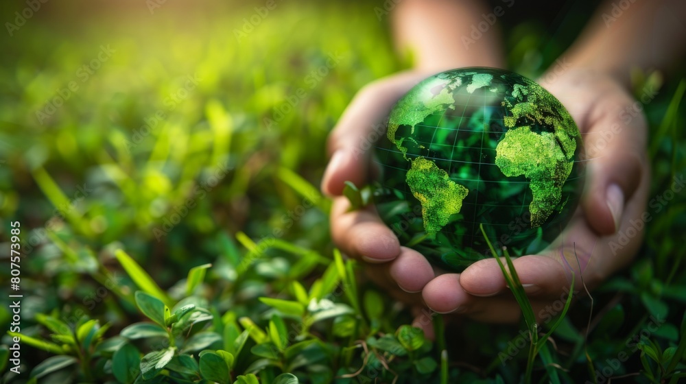 The image should evoke feelings of reverence for the Earth and the importance of sustainable living.