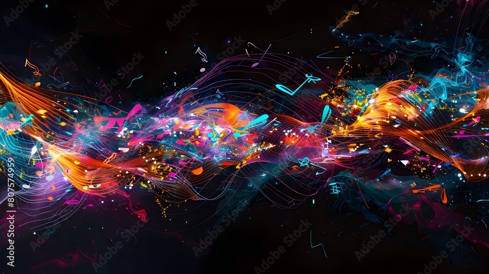 Composing a Vibrant Symphony A Colorful Musical Score in Expressive Hues