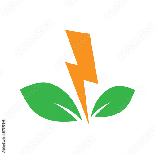 environmentally friendly electricity supply logo design