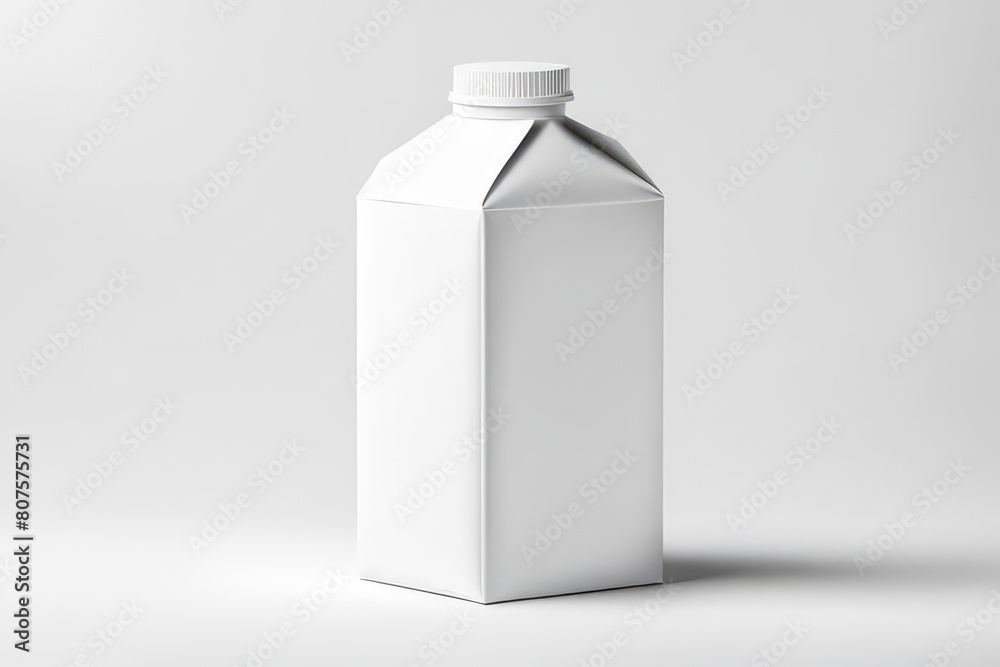 white juice box blank isolated template on a white background