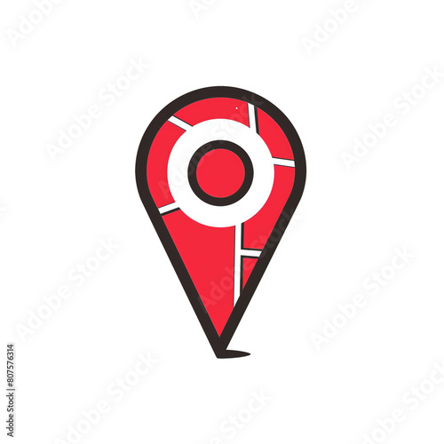 Cute 2D drawing feel map spot icons