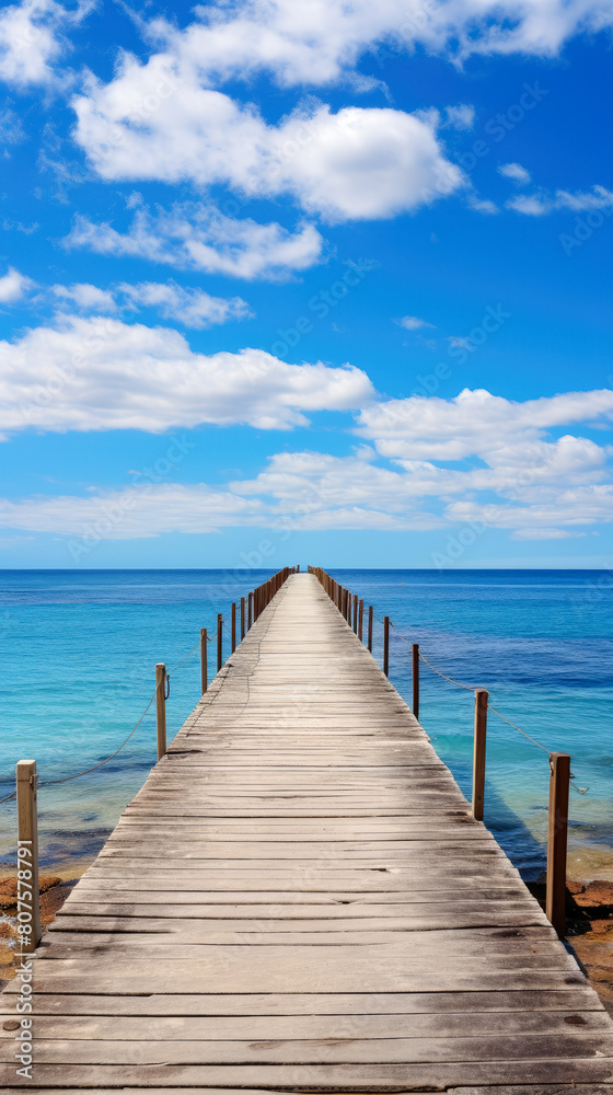 Ocean Views, Blue sky, Symmetry