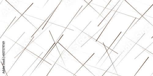 Chaotic abstract lines abstract geometric pattern background. Vector brown diagonal crossed lines for modern contemporary art backdrop white design