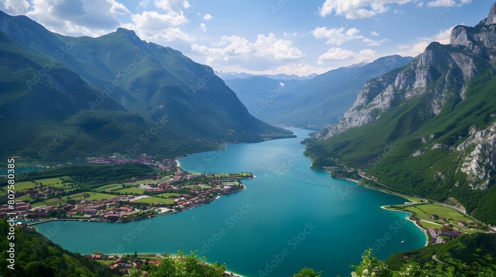Molveno lake Trentino Alto Adige Italy 