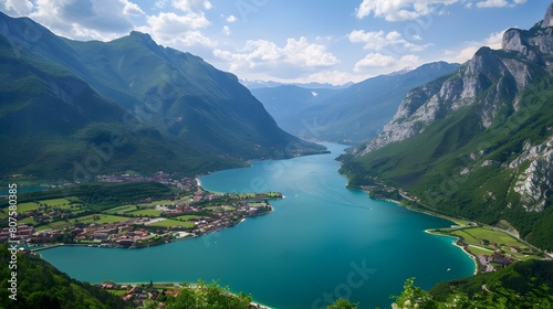 Molveno lake Trentino Alto Adige Italy  photo