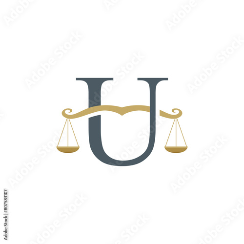 Letter U Law firm logo design