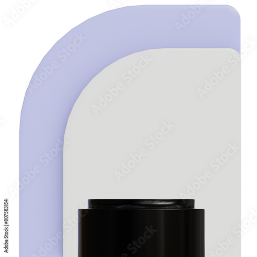 3d baby blue cosmetic podium