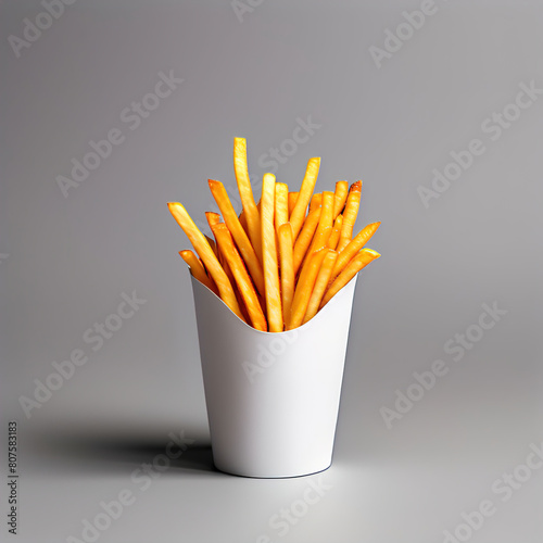 French Fries. Isolated on Transparent Background. generative ai photo