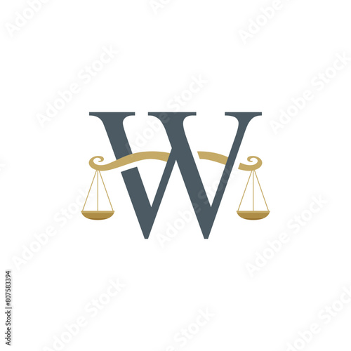 Letter W Law firm logo design