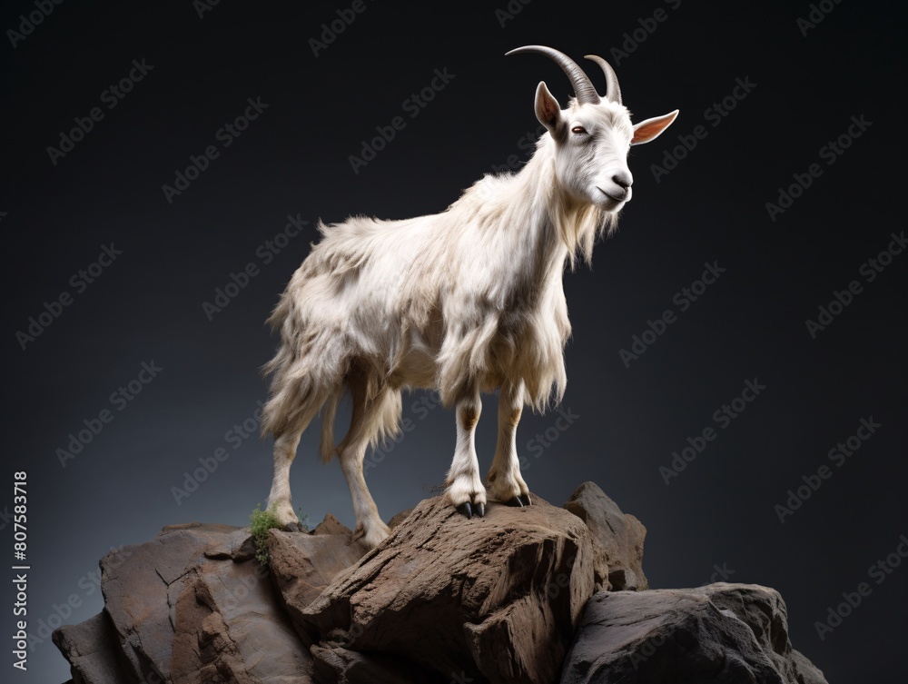 Obraz premium a goat standing on a rock