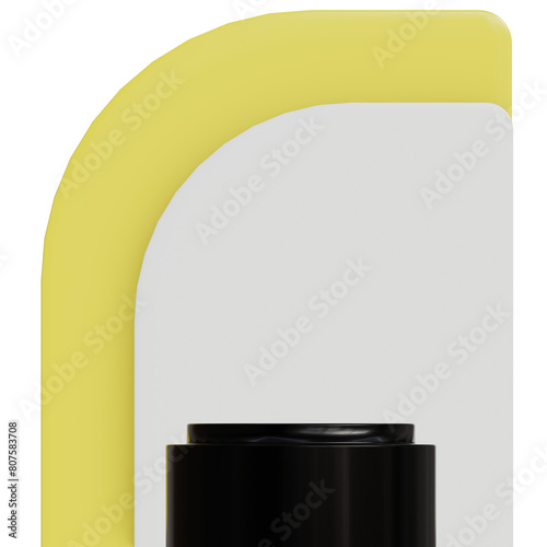 3d yellow cosmetic podium