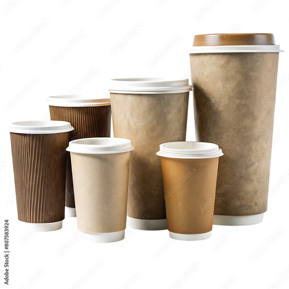 Realistic coffee disposable cups Realistic coffee disposable cups
