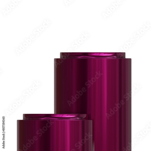 pink metal 3d display podium