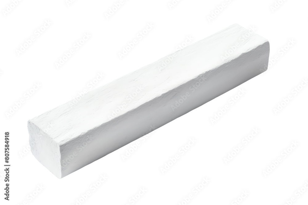 The image shows a white rectangular solid The image shows a white rectangular solid