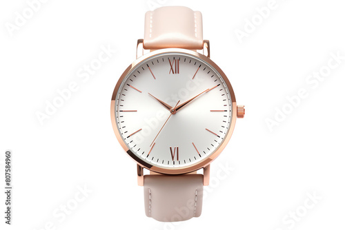 The watch has a simple and elegant design, with a white dial and pink strap. It is perfect for everyday wear.