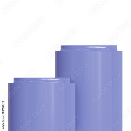 blue 3d display podium