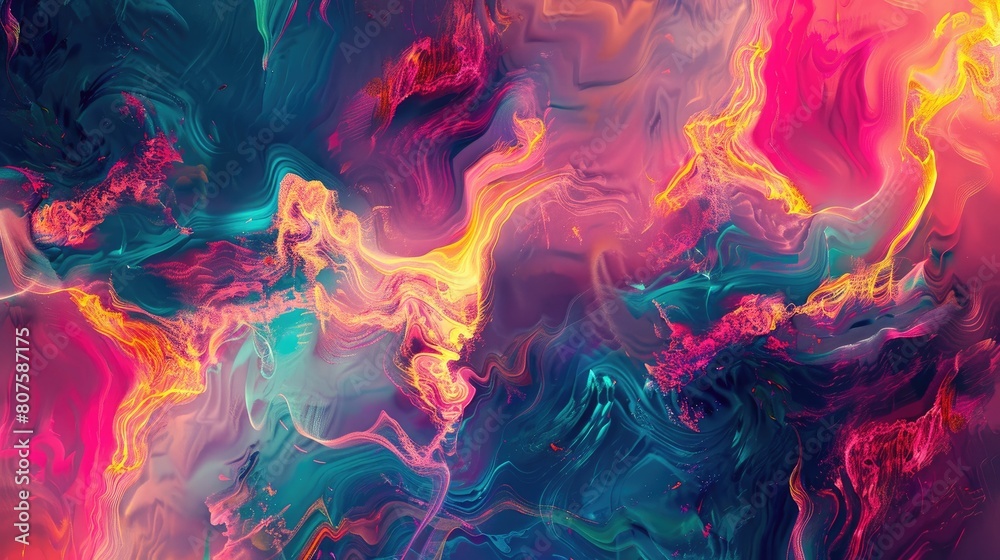 A vibrant, abstract image generated by AI, showcasing the creative potential of artificial intelligence.