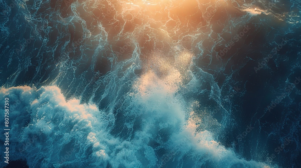 Tropical seascape beach with turquoise waves lapping the shore Tropical seascape beach with turquoise waves lapping the shore