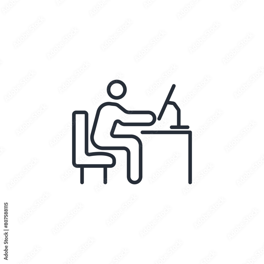 office work icon. vector.Editable stroke.linear style sign for use web design,logo.Symbol illustration. office work icon. vector.Editable stroke.linear style sign for use web design,logo.Symbol illustration.