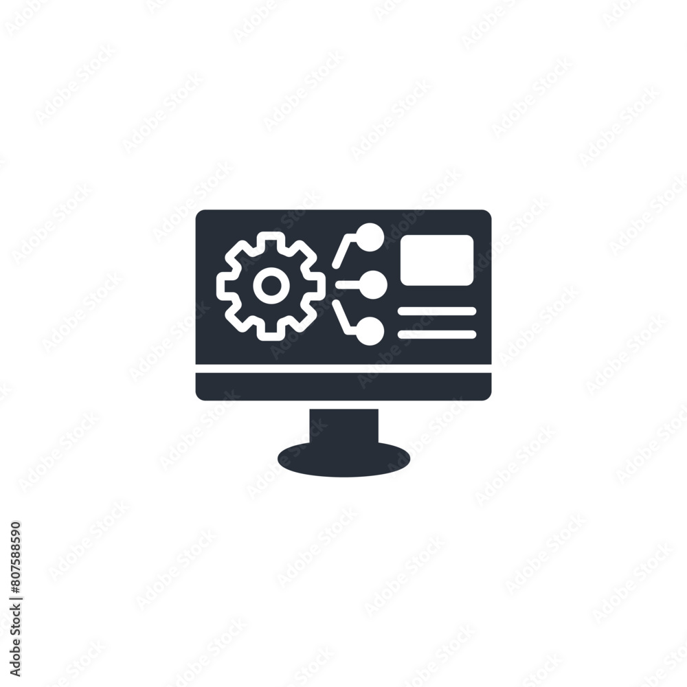 Software icon. vector.Editable stroke.linear style sign for use web design,logo.Symbol illustration.