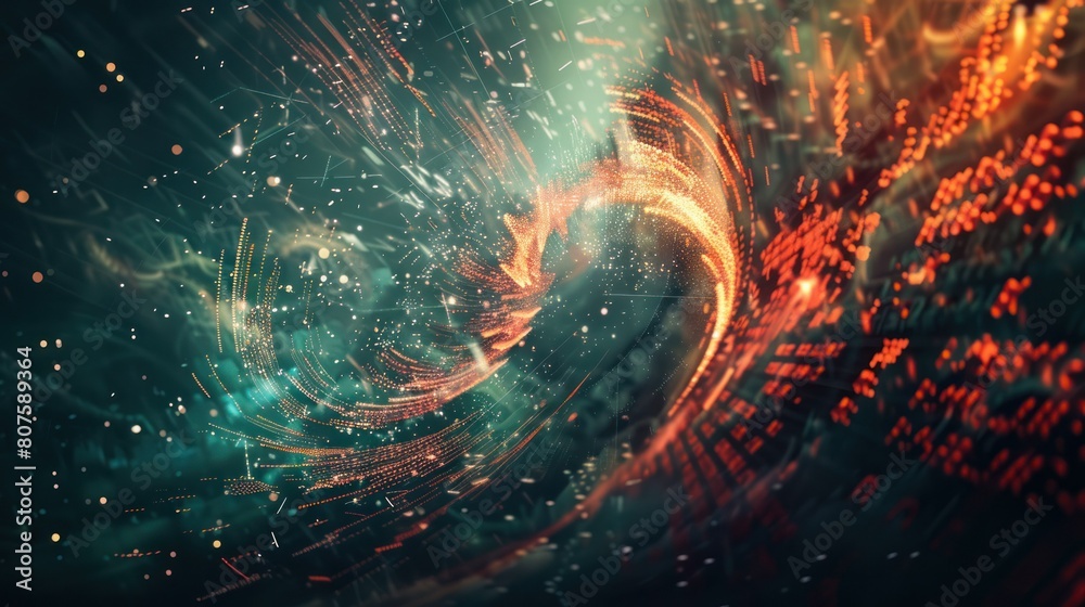 global stock market chart engulfed in a whirlwind of data and symbols, representing the volatility and complexity of global finance. global stock market chart engulfed in a whirlwind of data and symbols, representing the volatility and complexity of global finance.