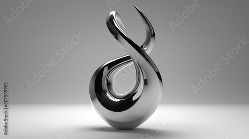  The logo stands boldly in the center, its metallic sheen contrasting with the pure white canvas, symbolizing strength and confidence
