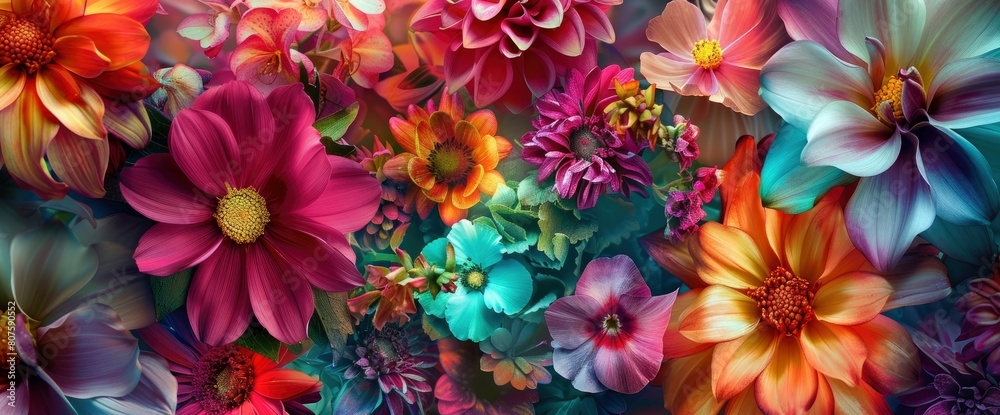 A Colorful Floral Pattern Creates A Vibrant And Dynamic Scene, Background HD For Designer 