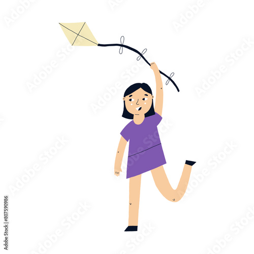 Kindergarten Children Playing Kite