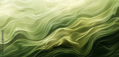 Gentle olive green waves resembling flames suitable for a subtle elegant background