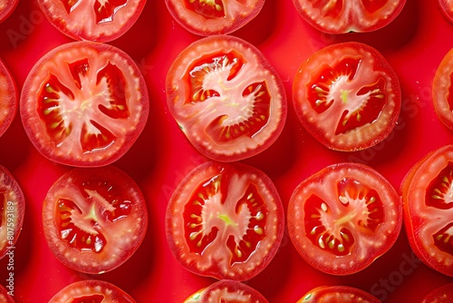 a group of sliced tomatoes © TONSTOCK